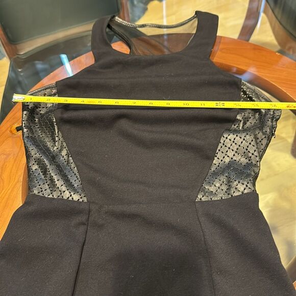 LaPina by David Helwani Nathalie Dress in Black/Black Leather Size XS - Picture 8 of 12